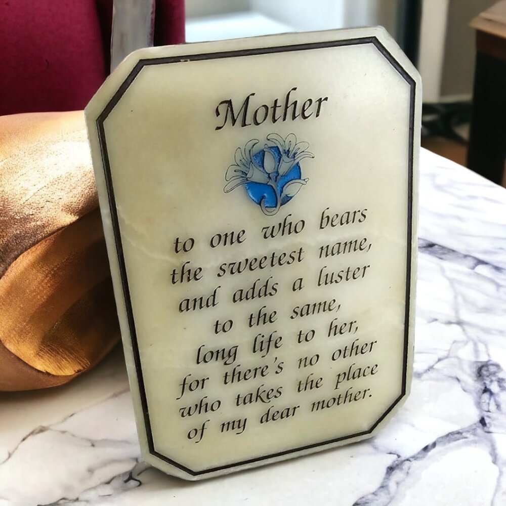Vintage MOTHER Plaque on Stand Frame.